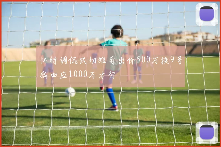 怀特调侃武切维奇出价500万换9号我回应1000万才行
