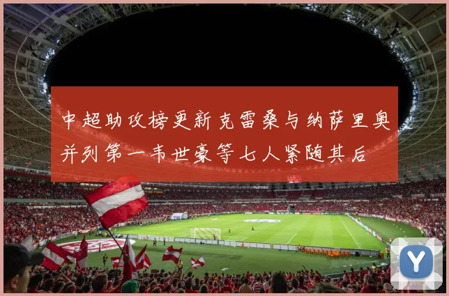 中超助攻榜更新克雷桑与纳萨里奥并列第一韦世豪等七人紧随其后